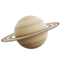 Striking 3D Rendering of the Planet Saturn and Its Rings png