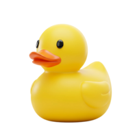 Cute 3D Rendering of a Classic Yellow Rubber Duck png