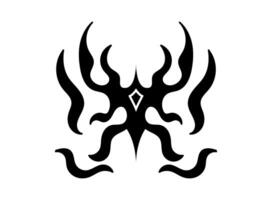 A tribal tattoo design with a large black and white image vector