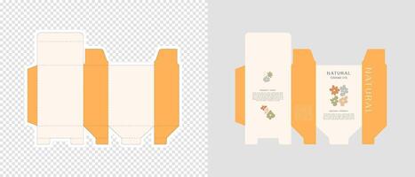 Two different packaging designs for a product vector