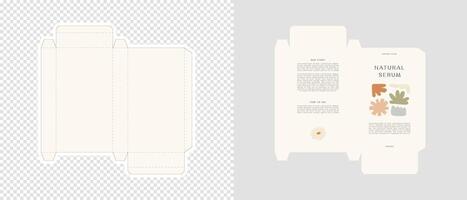 Two different paper cutouts of a box and a paper vector