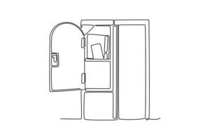 Essential Travel Locker. Travel locker concept. Single line draw design. graphic illustration vector