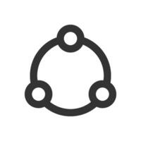 Simple circular connection symbol, perfect for representing concepts like unity, connection, cycles, or collaboration vector