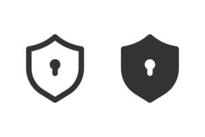 Shield icon for protection, security, privacy, and safety. Suitable for use in web design, apps vector