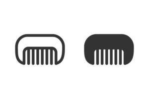 Simple comb icon set. color editable vector