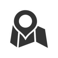 Map with location marker pin icon. Suitable for use in web design, mobile applications. vector