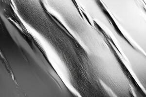 Abstract Shiny Metallic Aluminum Foil Texture for Modern Design and Background Use photo