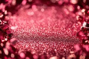 Delicate Rosy Glittering Accents Framing a Beautiful Floral Composition for Elegance in Design photo