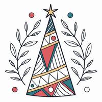 Geometric Christmas Tree Design vector