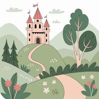 Fairytale Castle Illustration vector