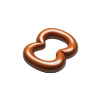 Abstract wooden cloverleaf shape on a transparent background Concept of luck, nature, and St Patricks Day png