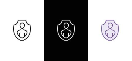 Security icon set, security icon with shield stock vector
