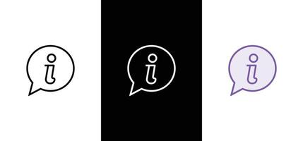 Info icons set. Info symbol flat style vector