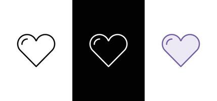 Heart Black Love Logo Variations vector