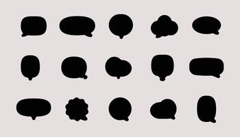 Retro empty comic speech bubbles set with black. Speech Bubble set. vector