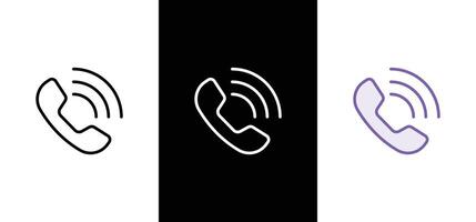 Ringing phone simple icon set. Smartphone ringing. Phone sign. vector