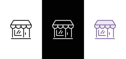 Store icon in different style illustration. vector