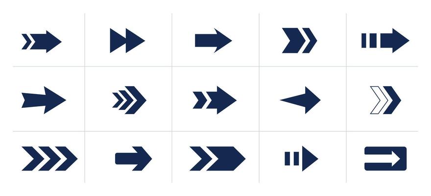Arrow icons set. Arrow collection. Simple arrow big set. illustration