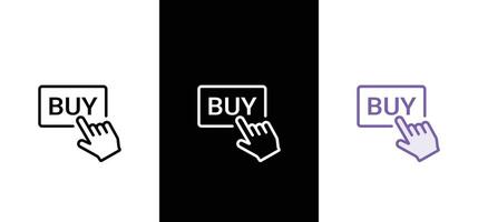 Order, purchase, buy and booking button flat icon set. Click order here vector