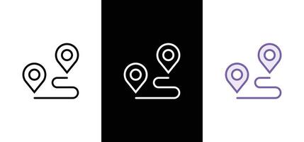 Map and location symbols set. Mapping icon collection. Geolocation map path distance. vector