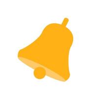 School bell flat in flat design. Traditional reminder symbol of learning. illustration isolated. vector