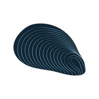 Mussel shell flat in flat design. Mollusk ingredient and seafood menu. illustration isolated. vector