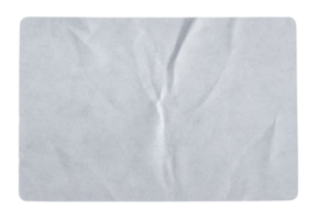 White adhesive piece of glued paper sticker label with transparent background cut out design element png