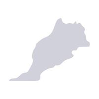 Country Morocco shape in flat design. Moroccan political map with borders. illustration isolated. vector