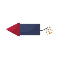 Holiday firecracker in flat design. Pyrotechnic item for night sky show. illustration isolated. vector