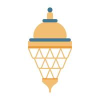 Traditional Morocco hanging lamp in flat design. Ornamental hanging lantern. illustration isolated. vector
