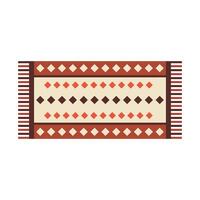 Traditional Morocco carpet in flat design. Embroidery print textile rug. illustration isolated. vector