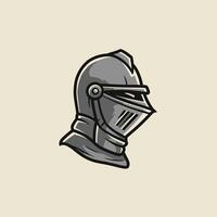 Knight helmet logo design vector