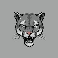 Head of a cougar logo design vector