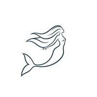 Mermaid logo design vector