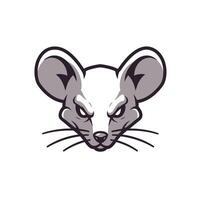 Mouse head logo design vector