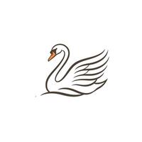 Swan logo design vector