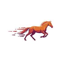 Running horse logo design vector