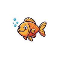 Goldfish logo design vector