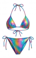 Colorful and Reflective Bikini on Transparent Background png