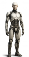 Humanoid AI Robot Standing on Transparent Background png