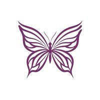 Line drawing of a butterfly logo design vector