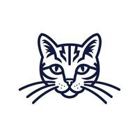 Cat's head logo design vector