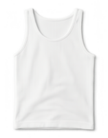 White tank top isolated on transparent background, ready for your design png