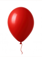 Single Red Balloon Floating with Transparent Background png