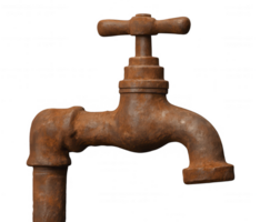 Rusty Water Tap with Transparent Background png