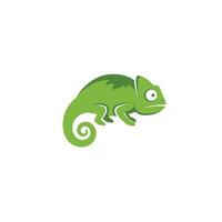 Green lizard with a white background logo design vector
