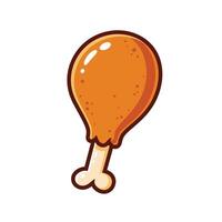 Chicken drumstick logo design vector