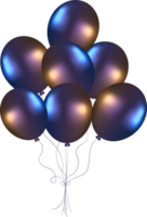 Bunch of Pearl Balloons in Orange and Blue, Balloons for Party Decorations png