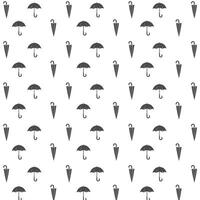 Black and white rainy day folded umbrella background design. vector