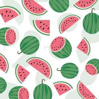 watermelon pattern background design. Tropical summer background. vector